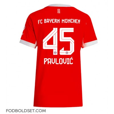 Bayern Munich Aleksandar Pavlovic #45 Hjemmebanetrøje Dame 2025-26 Kortærmet Bayern Munich Aleksandar Pavlovic #45 Hjemmebanetrøje Dame 2025-26 Kortærmet